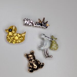 Origami Owl Yellow and Silver Charms Set